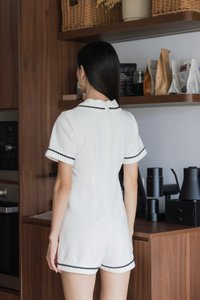 Chester Blazer Romper In White