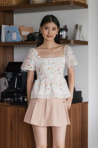 Honor Fleur Lace Top in White