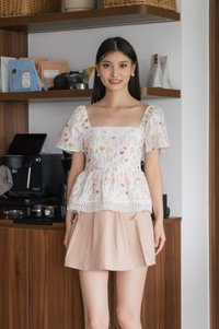 Honor Fleur Lace Top in White