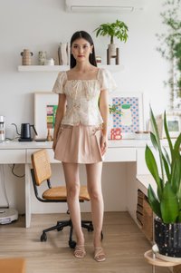 Cheer Ruched Ribbon Top