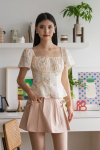Cheer Ruched Ribbon Top