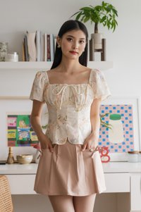Cheer Ruched Ribbon Top