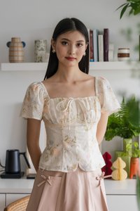 Cheer Ruched Ribbon Top