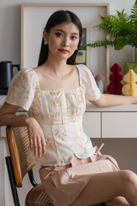 Cheer Ruched Ribbon Top