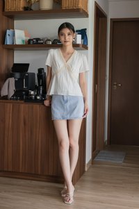 Wanderlust Crochet Babydoll Top In White