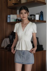 Gem Denim Skort in Light Wash
