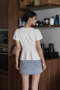 Gem Denim Skort in Light Wash