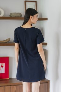 Adams Smooth Work Dress In Navy