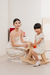 Villa Watercolour Kids Dress In Cream