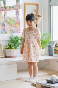 Qin Tulips Eyelet Kids Dress