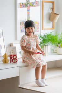 Qin Tulips Eyelet Kids Dress