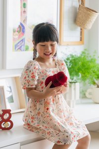 Qin Tulips Eyelet Kids Dress