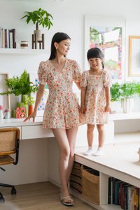 Qin Tulips Floral Eyelet Romper