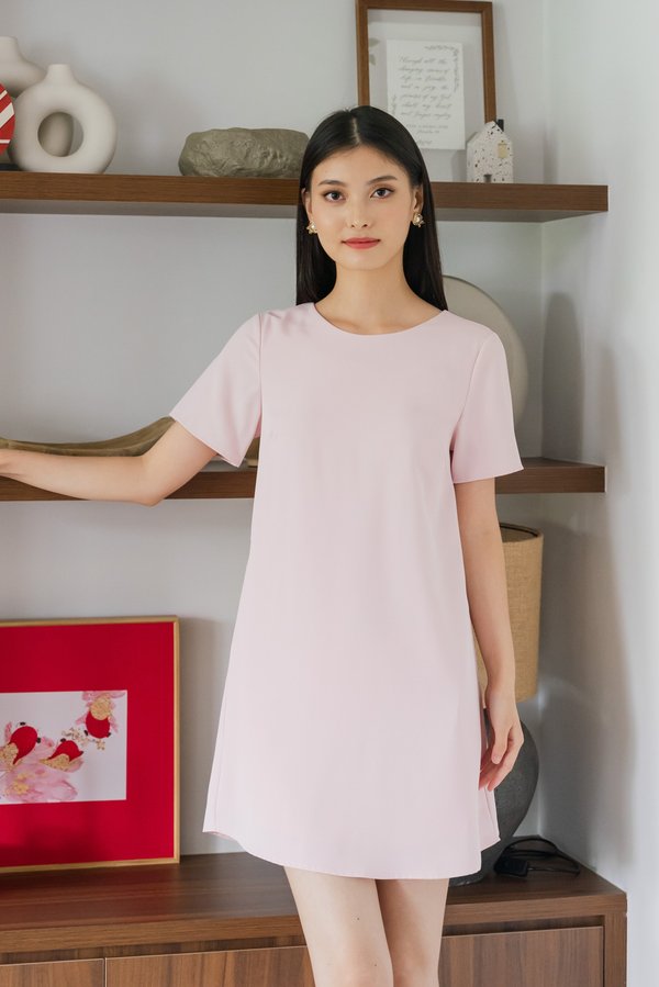 Adams Smooth Work Dress In Soft Pink