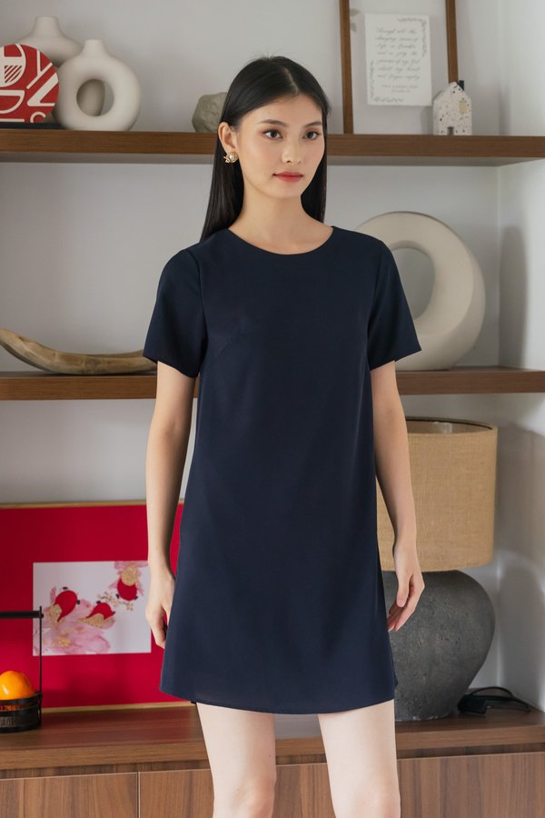 Adams Smooth Work Dress In Navy