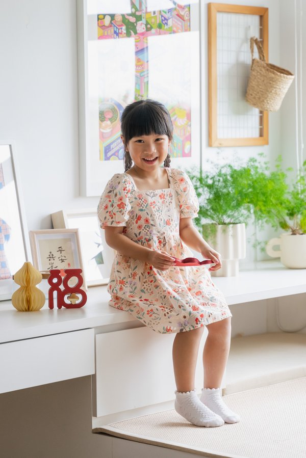 Qin Tulips Eyelet Kids Dress