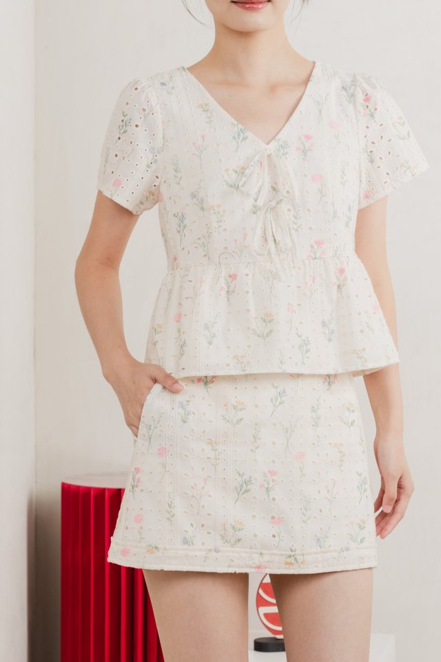 Spring Melody Eyelet Skort