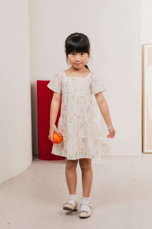 Spring Melody Eyelet Kids Dress