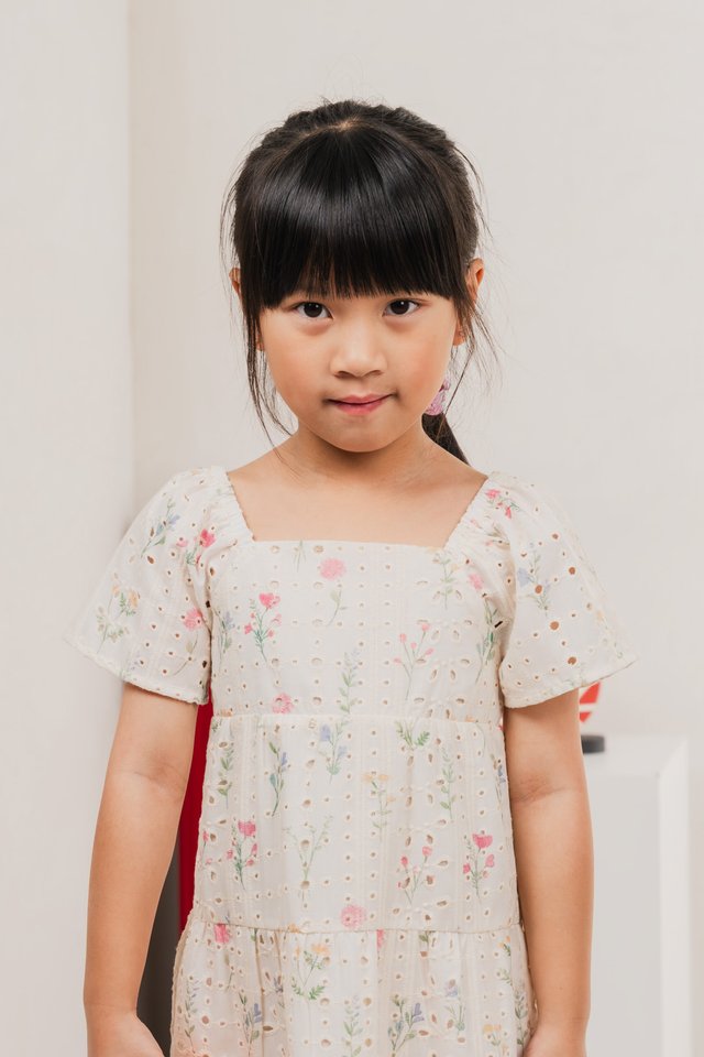 Spring Melody Eyelet Kids Dress