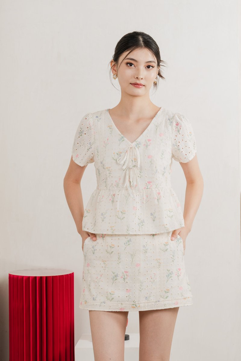 Spring Melody Babydoll Ribbon Top
