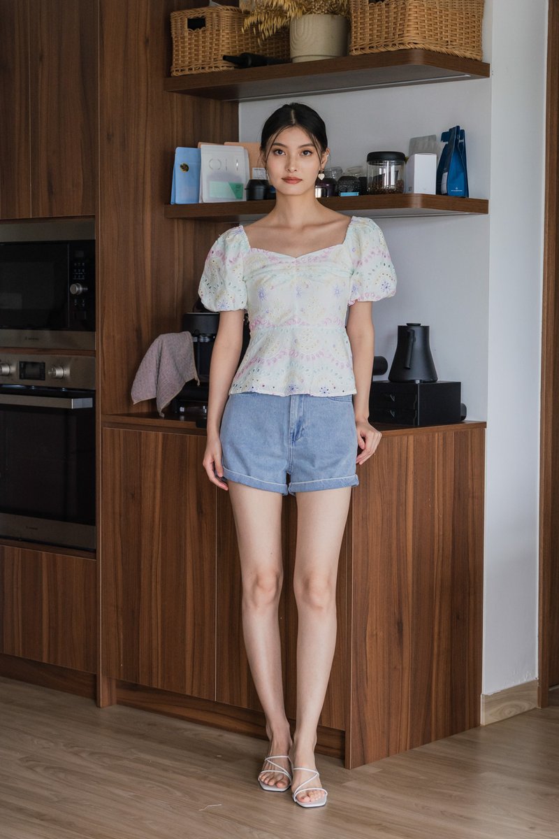 Clouds Daily Denim Short in Light Wash