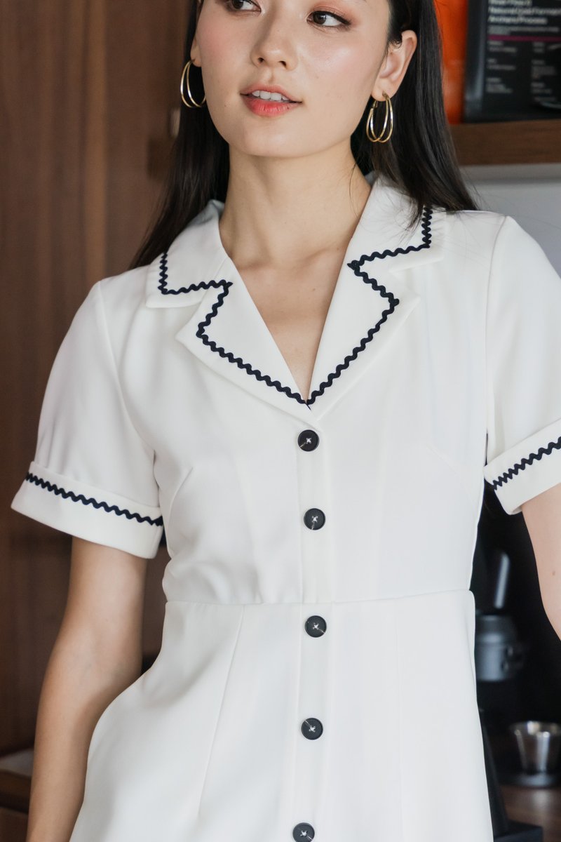 Chester Blazer Romper In White