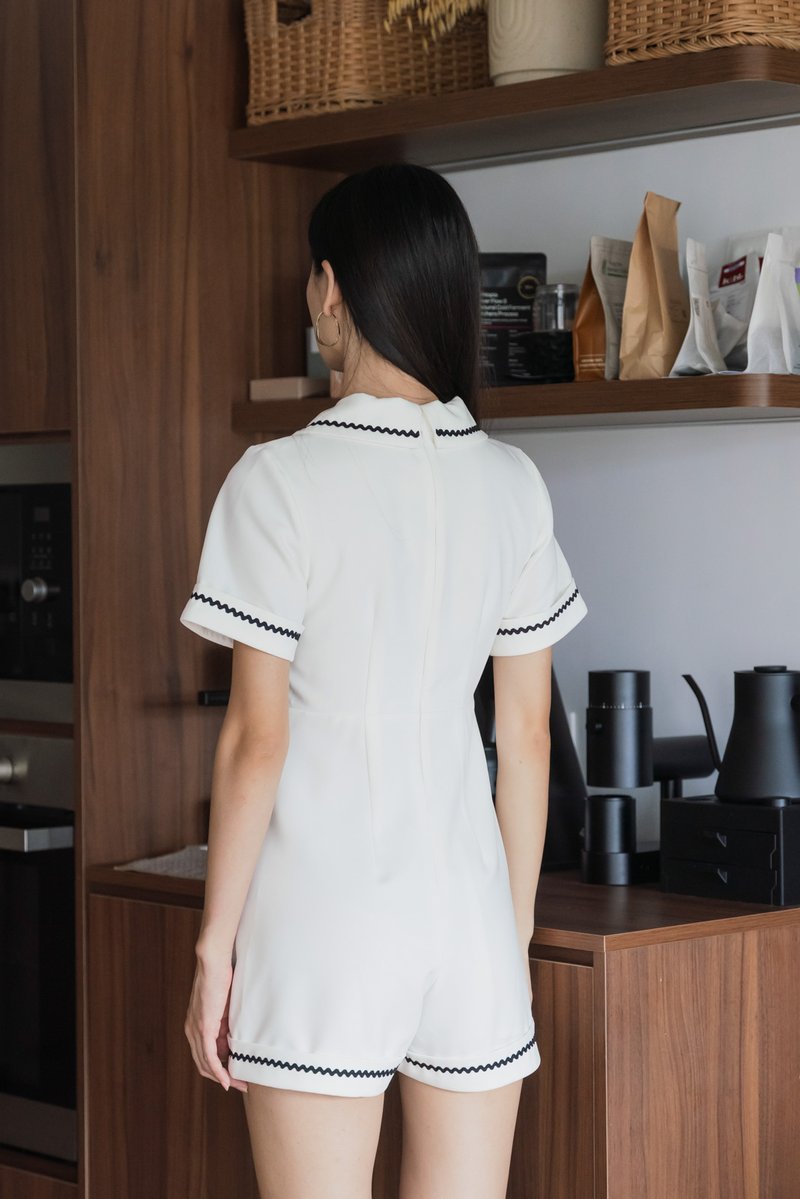 Chester Blazer Romper In White