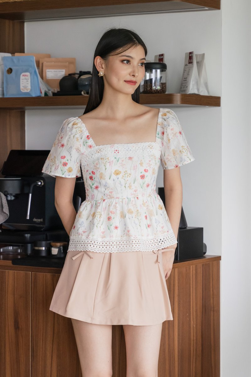 Honor Fleur Lace Top in White
