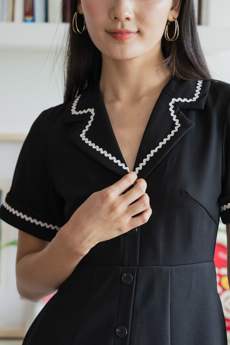 Chester Blazer Romper In Black