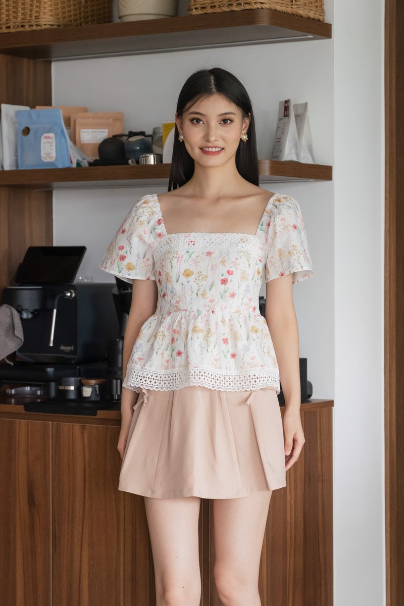 Honor Fleur Lace Top in White