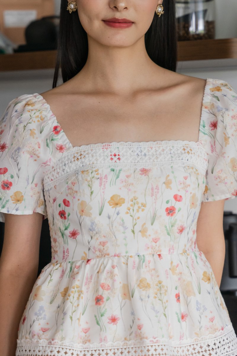Honor Fleur Lace Top in White