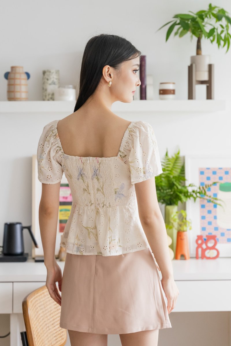 Cheer Ruched Ribbon Top