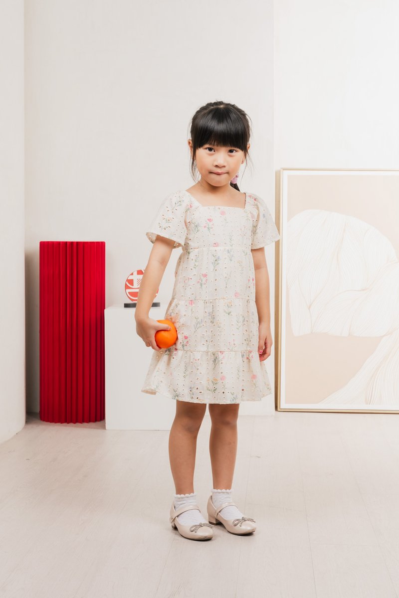 Spring Melody Eyelet Kids Dress