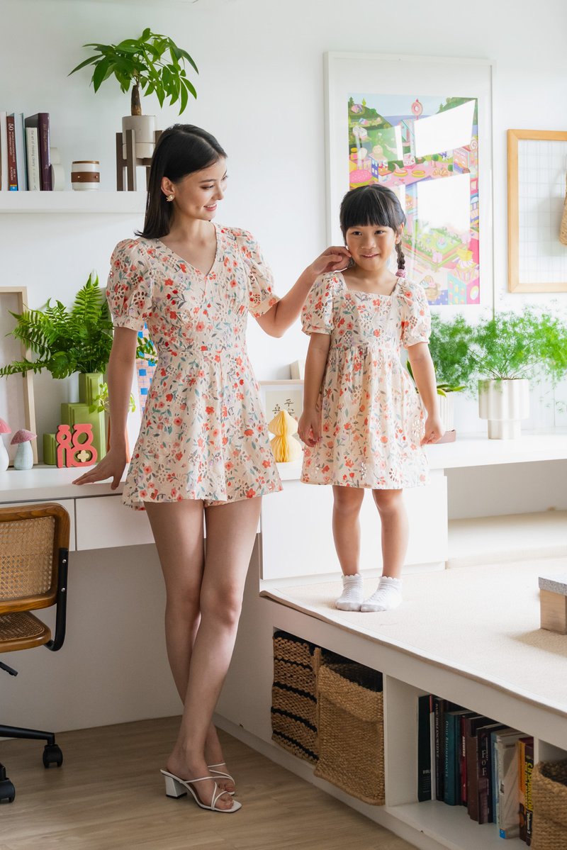 Qin Tulips Eyelet Kids Dress