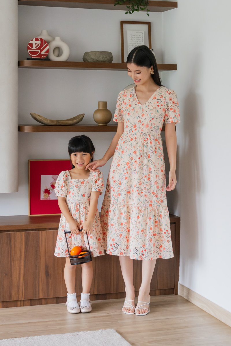 Qin Tulips Eyelet Kids Dress