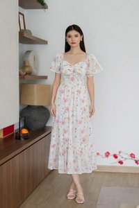 Moxie Fleur Sweetheart Empire Maxi Dress In White