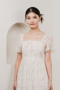 Gigil Floral Ribbon Midi Dress