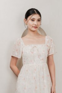 Gigil Floral Ribbon Midi Dress