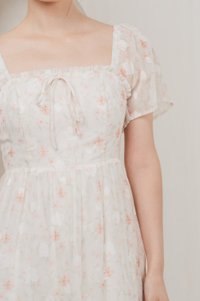 Gigil Floral Ribbon Midi Dress