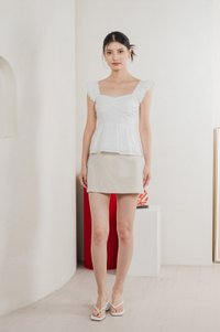 Like A Dream Eyelet Ruffles Top In White