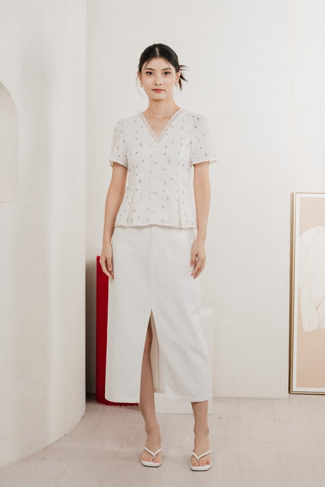 Mathiola Embroidery Lace Top