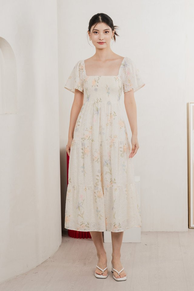 Cheer Smocked Tiered Maxi Dress