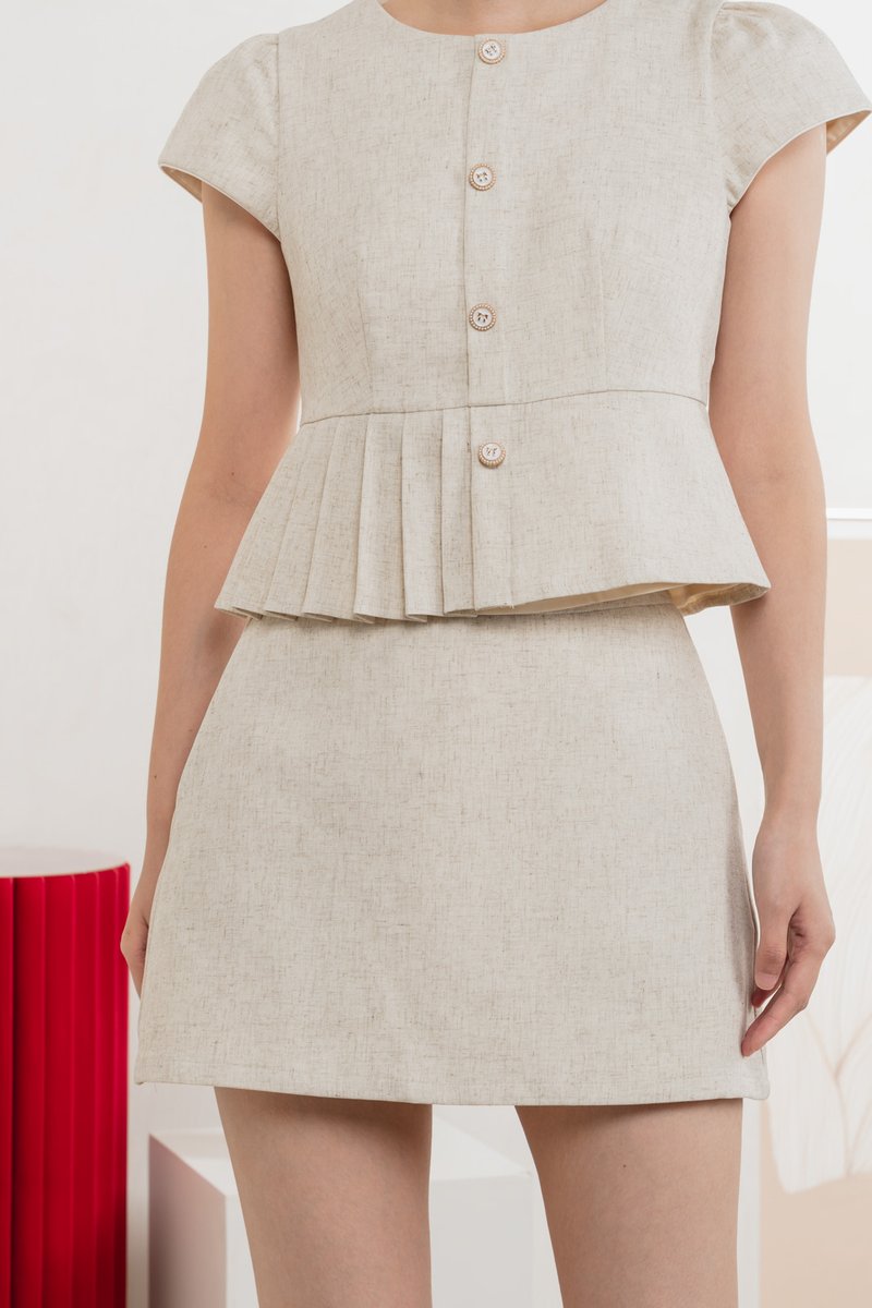 Isla Premium Skort In Oat
