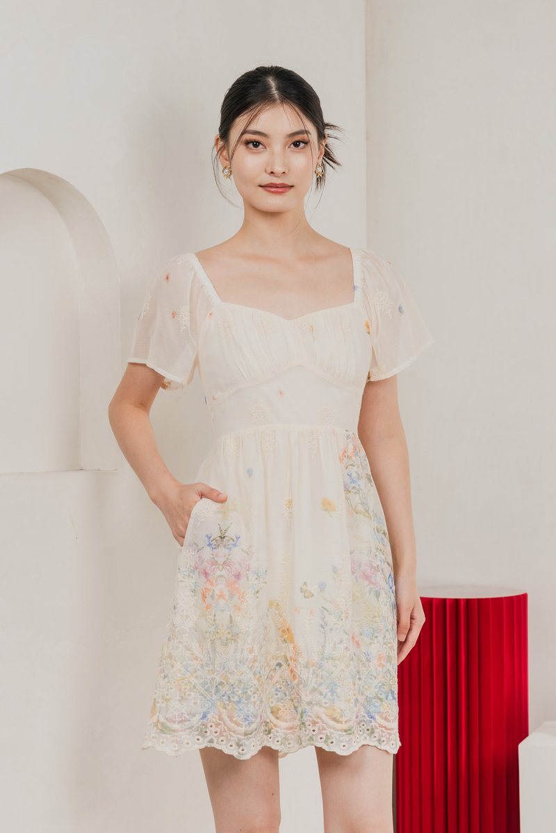 Mystique Fleur Ruched Dress