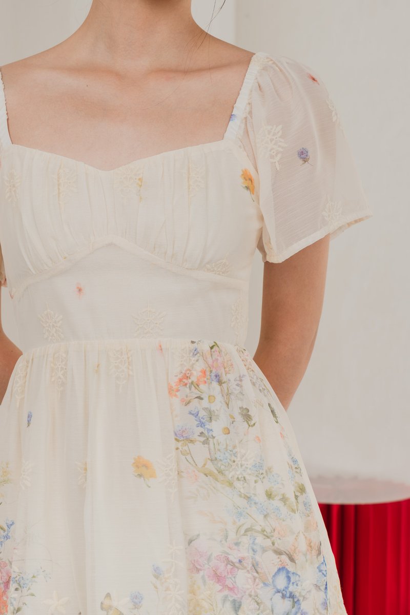 Mystique Fleur Ruched Dress