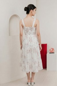 Parisa Sleeveless Crochet Midi Dress In Pink