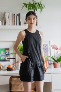 Dusk Dropwaist Lace Dress In Black