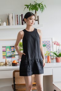 Dusk Dropwaist Lace Dress In Black