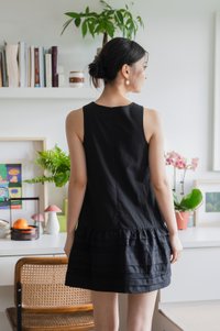Dusk Dropwaist Lace Dress In Black