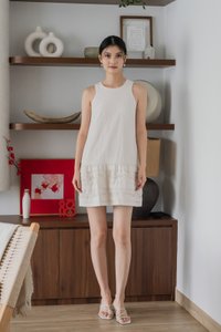 Dusk Dropwaist Lace Dress In Oat
